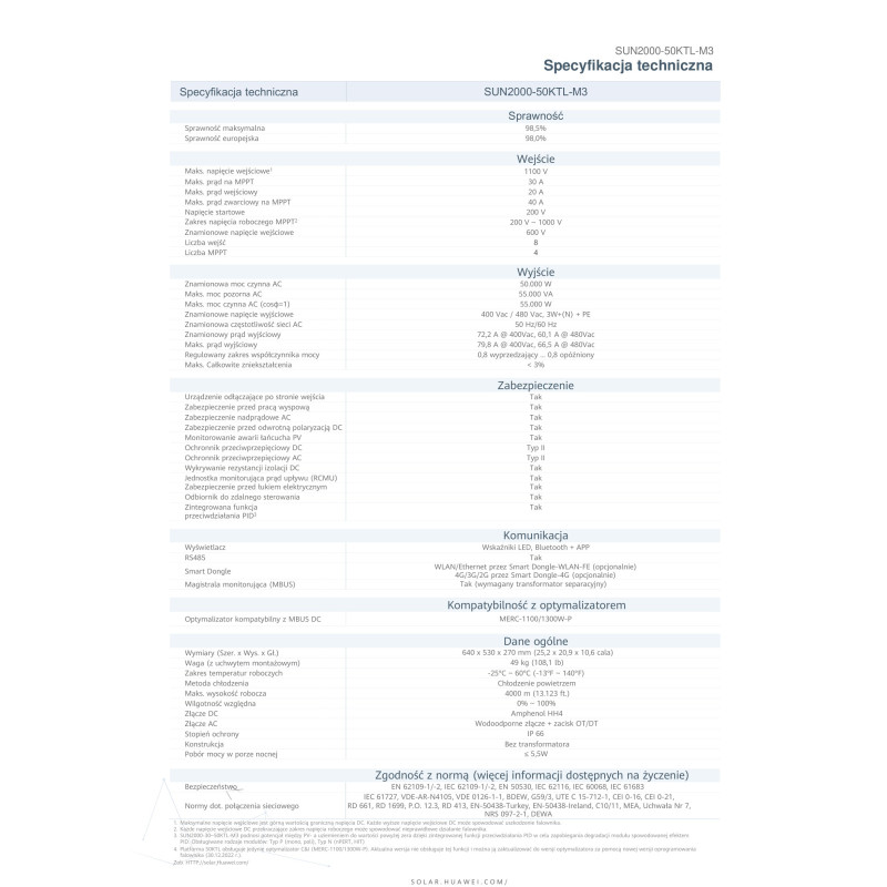 HUAWEI SUN 2000-50KTL-M3