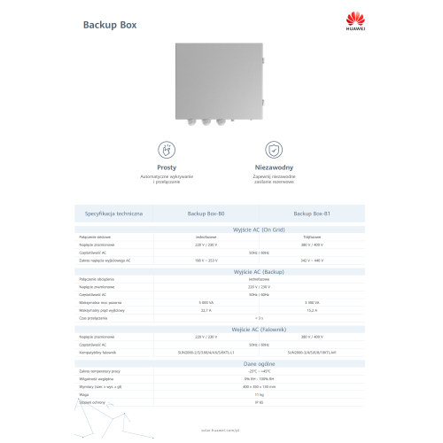 HUAWEI Back Up Box B0 - do serii falowników L1