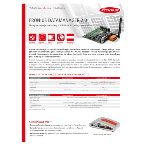 Fronius Datamanager 2.0 GALVO/SYMO/PRIMO