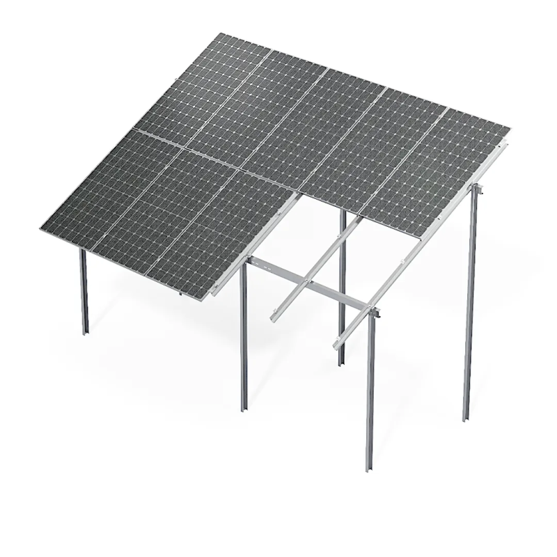 Wolnostojące – dwupodporowe 2 panele pionowo – bifacial Wolnostojące – dwupodporowe 2 panele pionowo – bifacial
