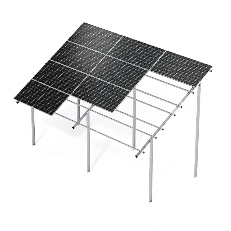Wolnostojące – dwupodporowe stal/aluminium 4 panele poziomo Wolnostojące – dwupodporowe stal/aluminium 4 panele poziomo
